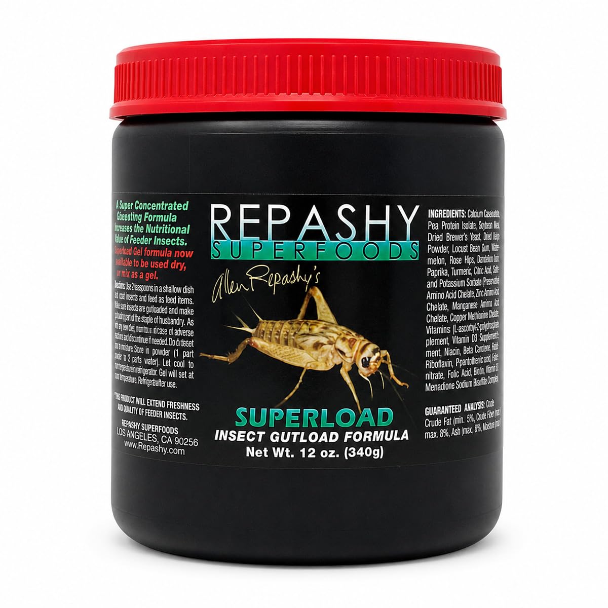 Repashy SuperLoad Insect Gutload for Crickets, Roaches, Locusts, 340g
