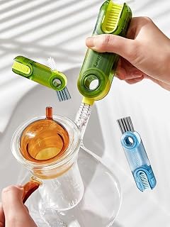 3PCS 3in1 Cup/Lid Cleaning Brush, Multifunctional Bottle Brush for Baby Bottles, Sport Water Bottle, Tumbler, Glass Vase, 3pc(3colors)