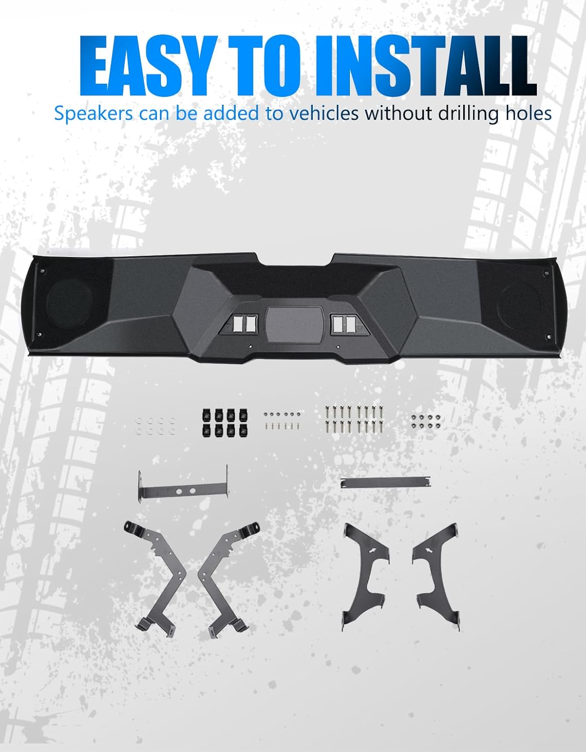 A & UTV PRO Front Roof Liner for Can Am Defender, Overhead Radio Pod Sound Bracket Mount Handy Speaker Panel Pods for Can-Am Defender Max HD8 HD10 Accessories, Replace OEM #715003098