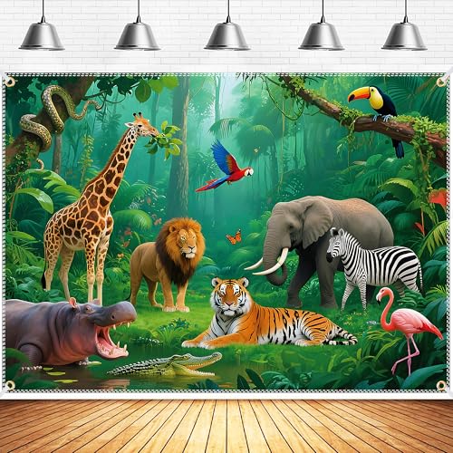 Fondo Fotográfico Jungla 7x5ft para Decoración y Fotos