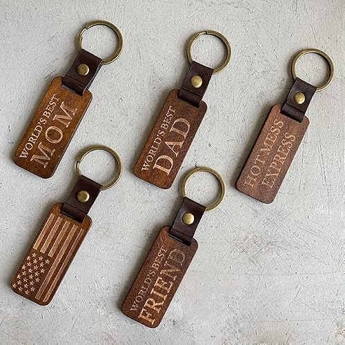 Povokici 10 Pack Blank Wood Keychain, Personalized Key Tags For Diy Car Ornament Gift, Key Ring Gift Craft For Birthday, For Mum Dad Men Boyfriend Husband Us Stock #TOP4