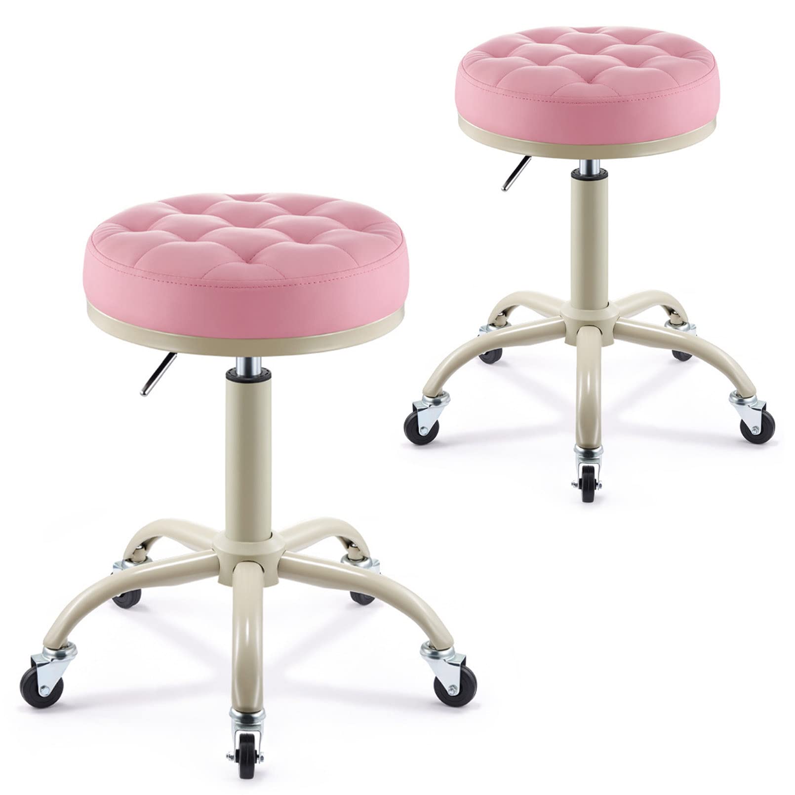 Lot de 2 tabourets de bar pivotants et réglables en hauteur pour cuisine