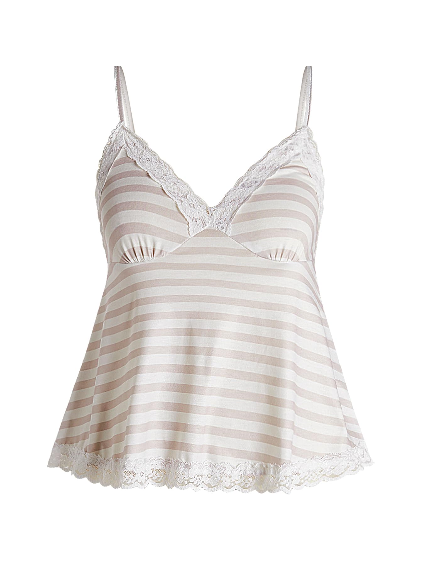 SOLY HUX Womens Y2K Lace Cami V Neck Sleeveless Striped Shirt Spaghetti Strap Camisole Gothic Tops: Small Khaki Striped