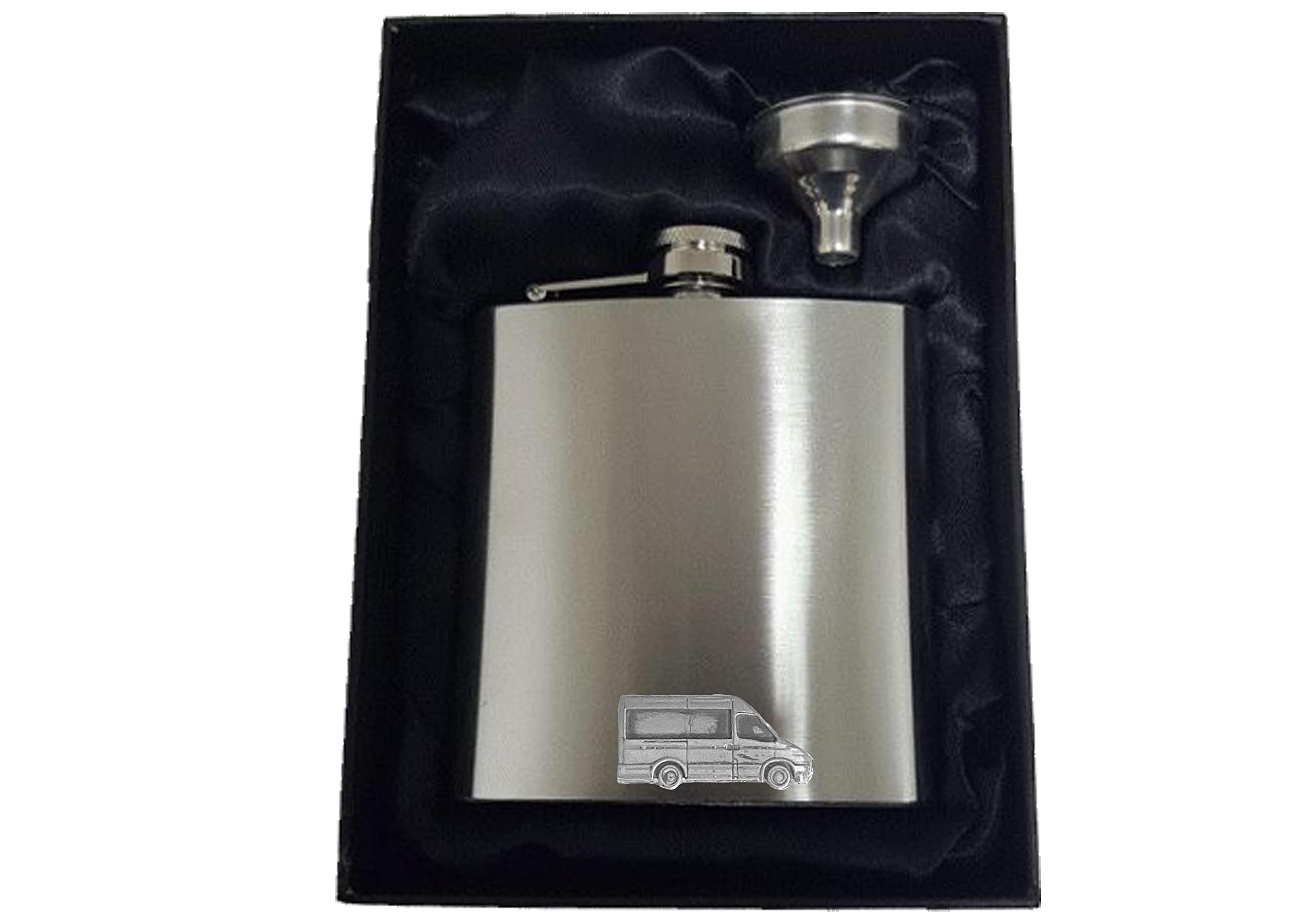 Flasque étanche Refa25 Minibus 3D contre les fuites de boissons flacon inox effet étain 177 ml