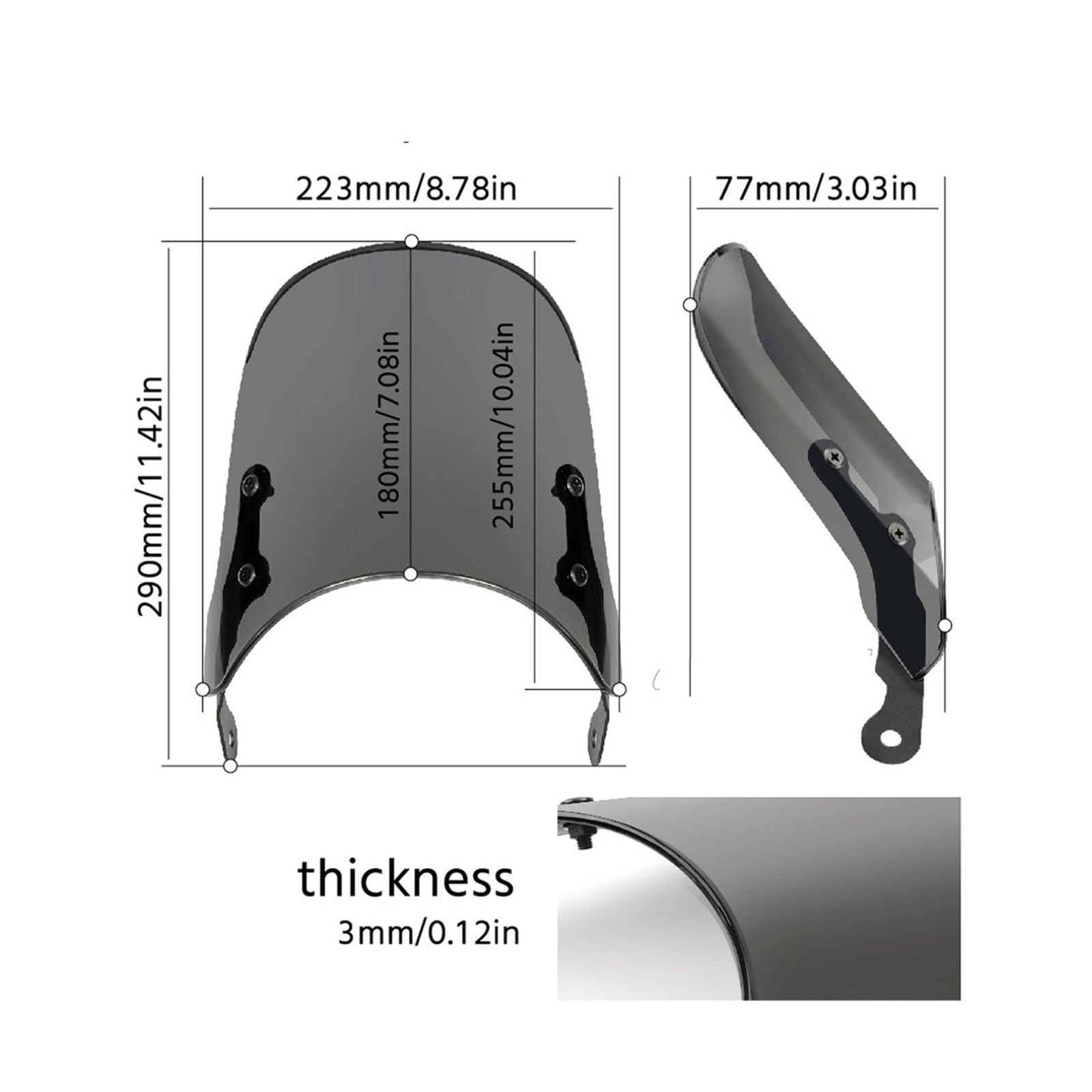 Écran Vent Déflecteur Double Bulle Pour XSR 700 XSR700 XSR 125 XSR125 Héritage M&OTO - Pare-Brise Visière