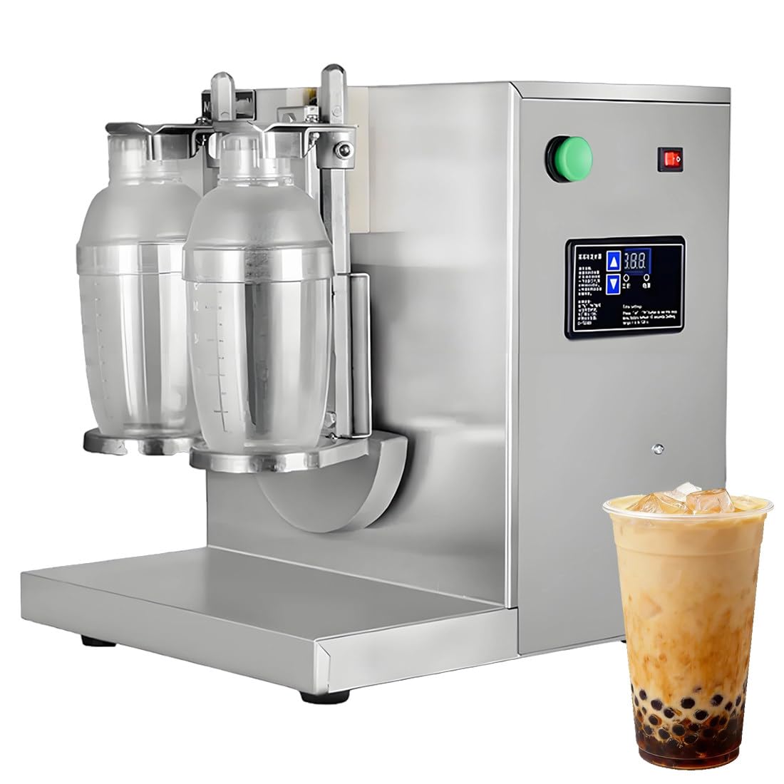 QianCruxtacy Commercial Electric Double Cup Milk Tea Shaker 700ml