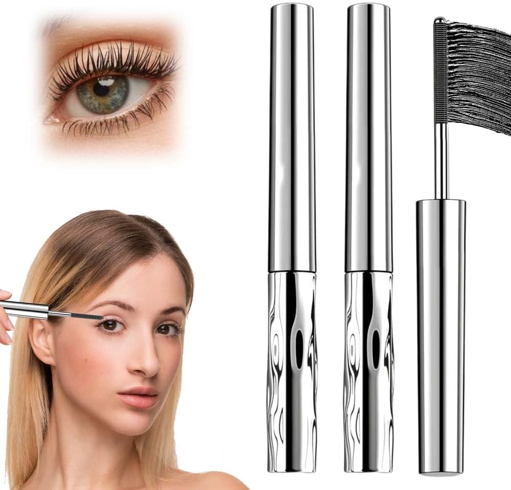 - Iron Wand Mascara, Waterproof Quick Drying Curling Mascara, Black, 3D Curling Metal Wands, No Flaking, No Clumping (2 PCS)