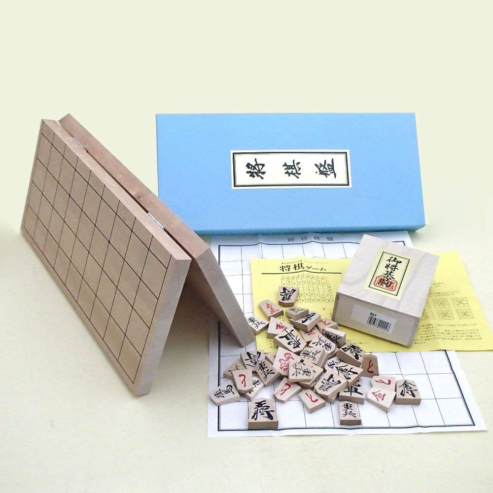 Amazon.co.jp: 木製将棋盤セット 囲碁ラボオリジナル根付2個つき 新桂
