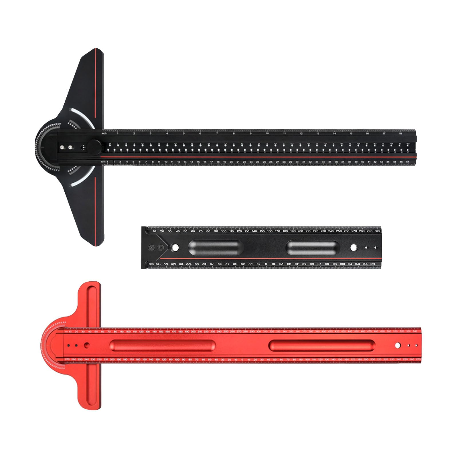 Regla cuadrada tipo T para carpinteros, accesorios de construcción, posicionamiento, trazado, carpintería, medición arquitectónica