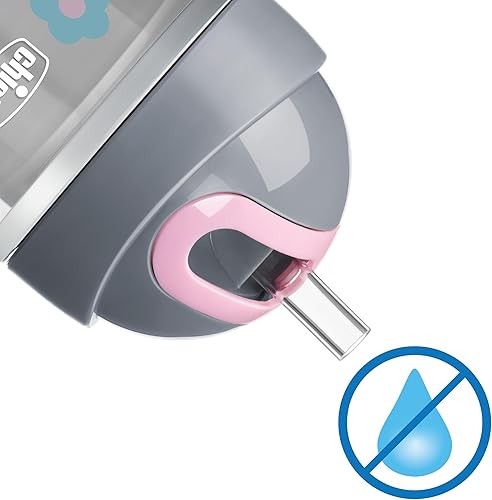 Miniatura 3 de Chicco Vaso con pajilla abatible de 9 onzas, vaso para beber para niños pequeños con popote de silicona suave, sin derrames, fácil de limpiar, sin