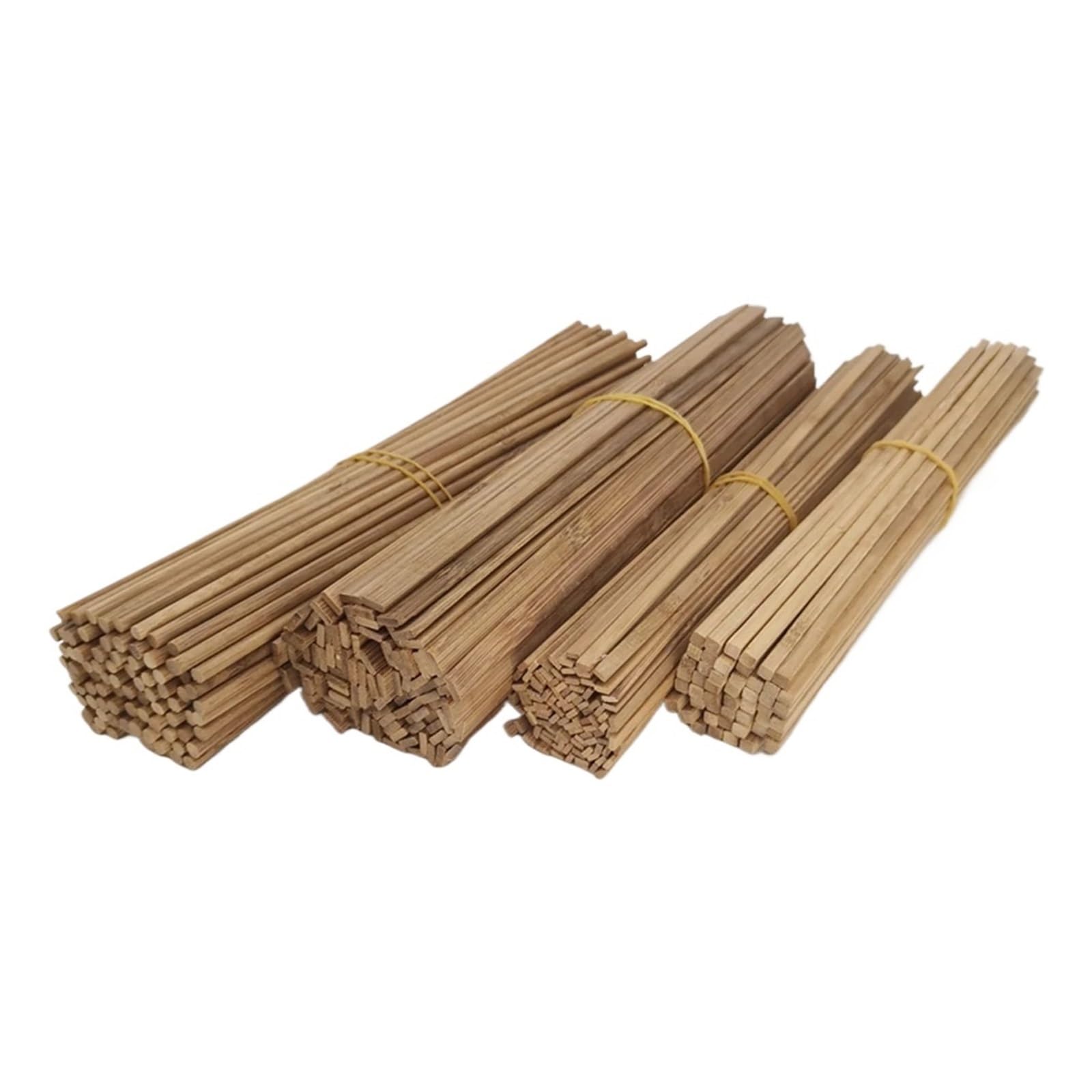 Tiges en Bois, Lot de 40 bâtons de Bambou, tiges de Chevilles for travaux manuels, Bricolage, bâtons en Bois Brut, Plusieurs Tailles
