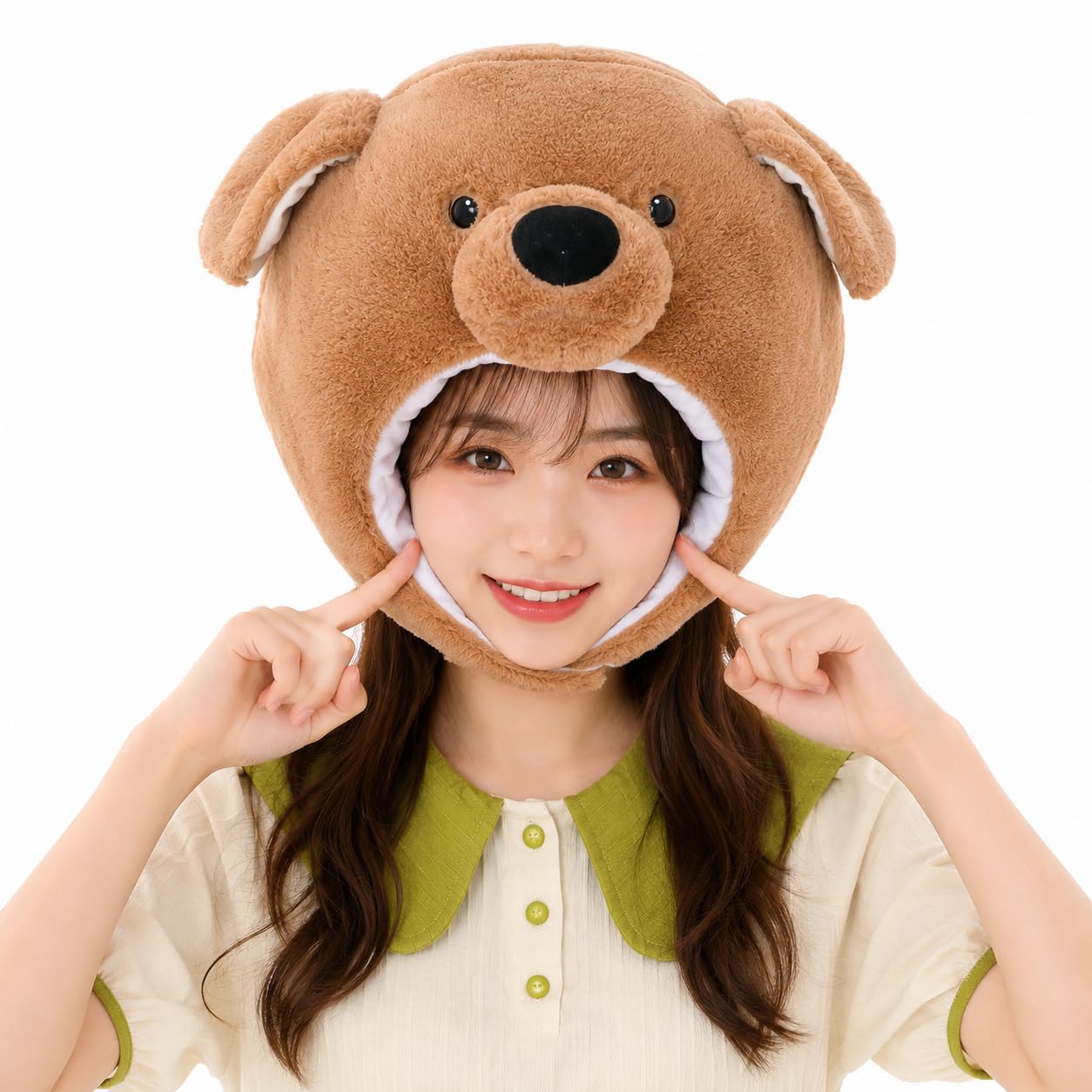 Amazon.co.jp: [DOKiDOKi] くまさん 熊 コスプレ 仮装 帽子 かぶり物