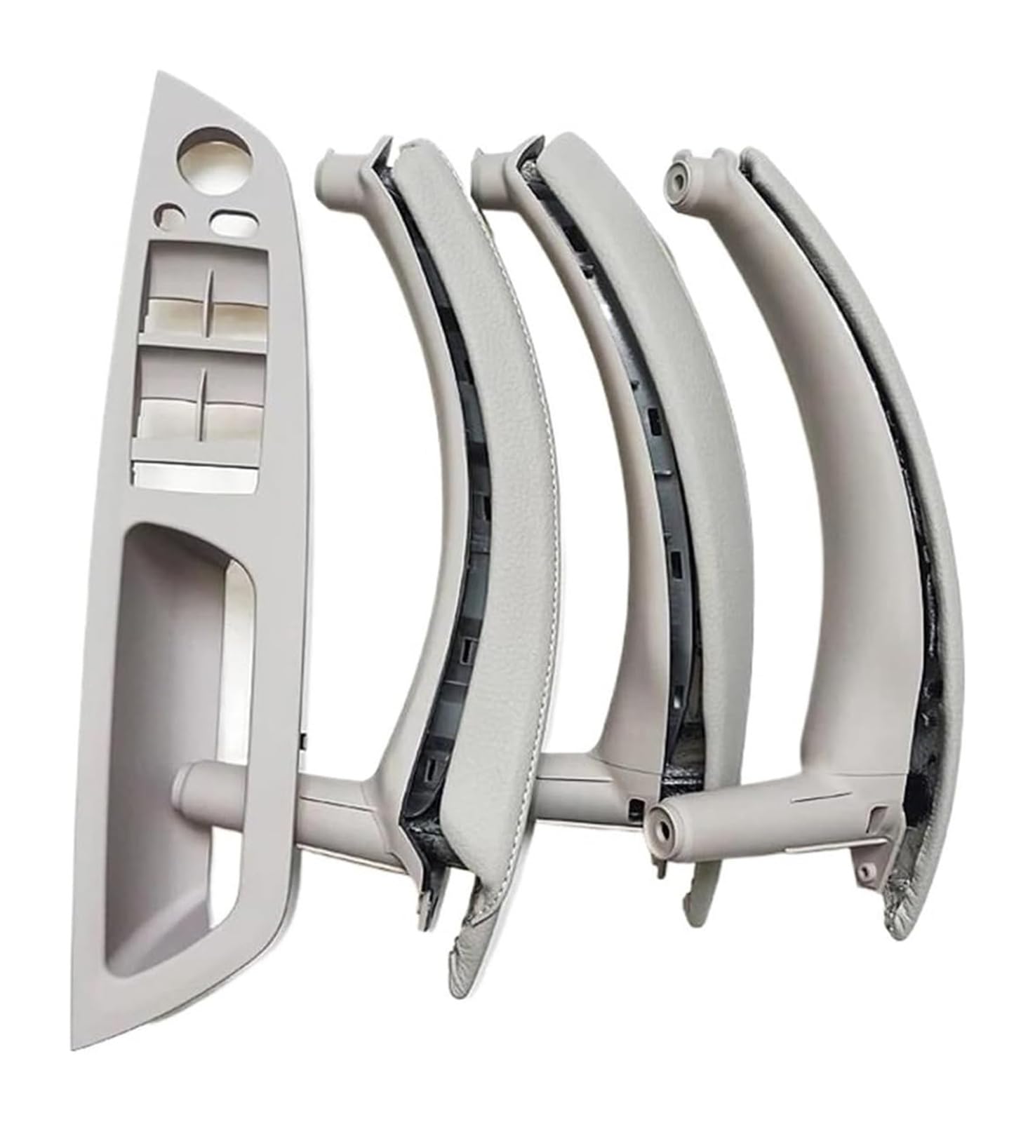 FANGZIQF Inner Door Pull Handles for BMW X5 X6 E70 E71 2007-2014 Interior Door 7PCS Set LHD RHD Window Switch Panel Pull Handle(Grey,LHD)