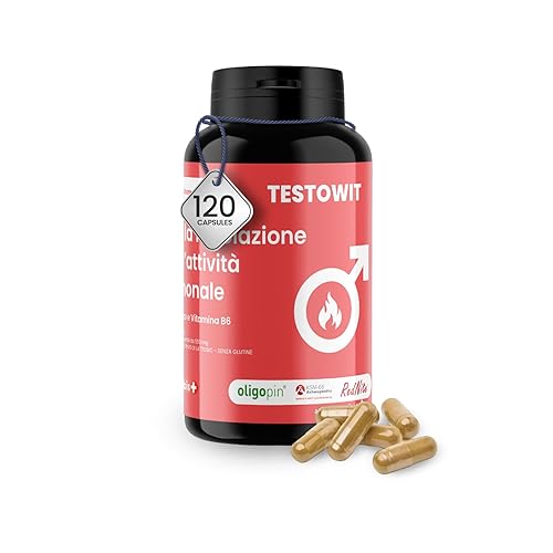 ORBIS TESTOWIT Integratore Naturale per Uomini | Supplemento per la Regolazione Ormonale con Muira Puama, Maca e Ashwagandha | aumenta la vitalità naturale | Forza & Energia Uomo | 120 Capsule