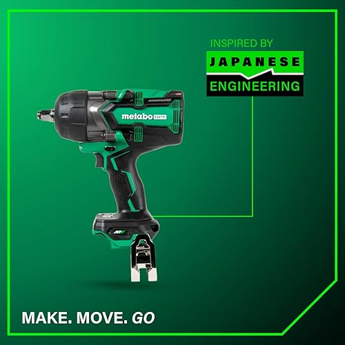 Miniatura 16 de Metabo HPT Llave de impacto de 12 pulgada sin escobillas inalámbrica MultiVolt de 36 V, herramienta eléctrica preferida, potente par con