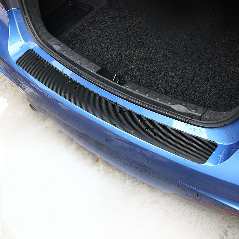 Car Rear Bumper Protector, for VW Golf 4 Mk4 IV Bora Jetta 1998-2005 Rear Bumper Guard Protector for Car,Anti-scratch Rubber Rear Bumper Protector Cover, (Black)