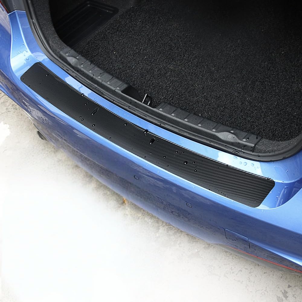 Car Rear Bumper Protector, for VW Golf 4 Mk4 IV Bora Jetta 1998-2005 Rear Bumper Guard Protector for Car,Anti-scratch Rubber Rear Bumper Protector Cover, (Black)