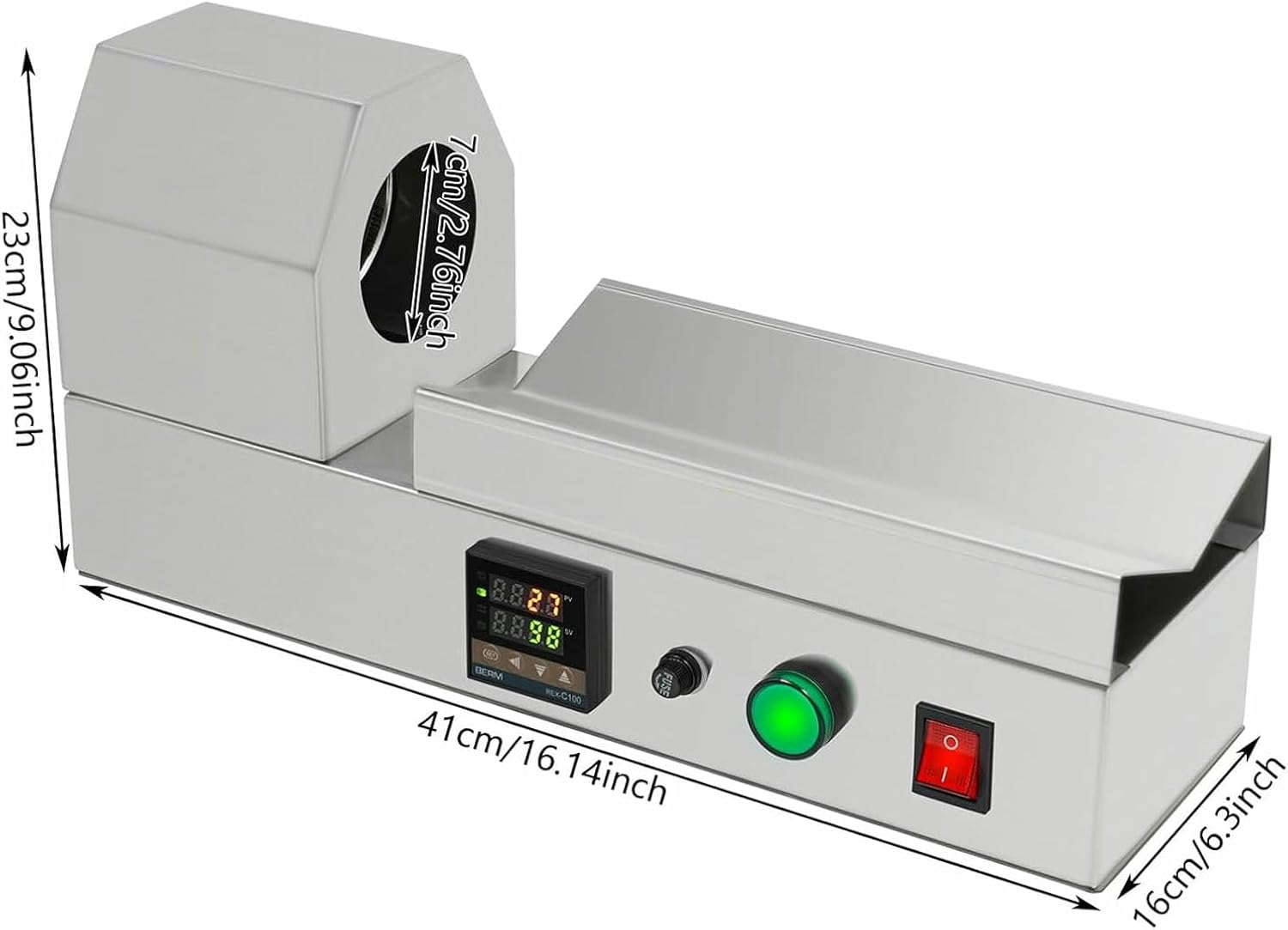 Electric PVC Capsule Shrinking Machine, PVC Electric Capsule Shrinker with Digital Display Bottle Sleeve Shrink Sealing Machine with Adjustable Temperature for 70mm Capsules