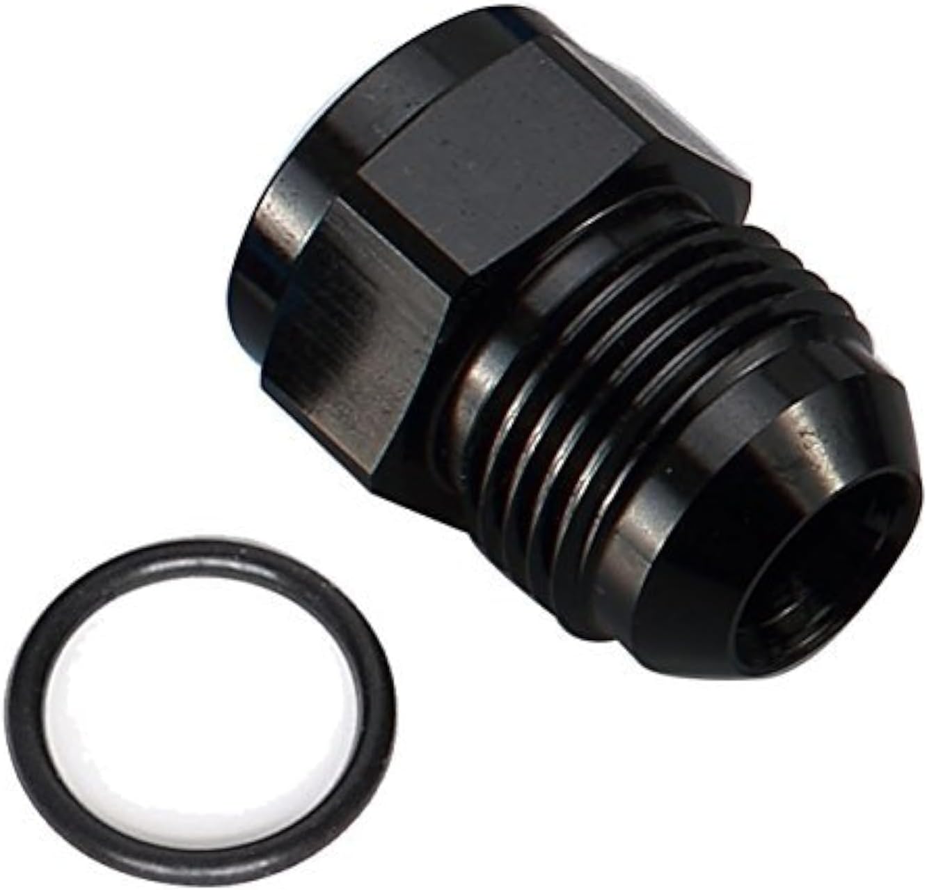 AC PERFORMANCE Female -8 AN to -6 AN Male Flare Reducer Adapter Aluminum Black