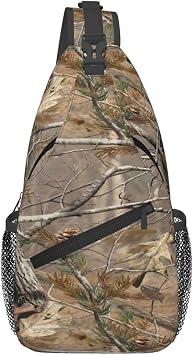 Sling Bag Crossbody Sling Backpack for Women Men Travel Hiking Daypack Chest Shoulder Bag for Camouflage Camo Tree