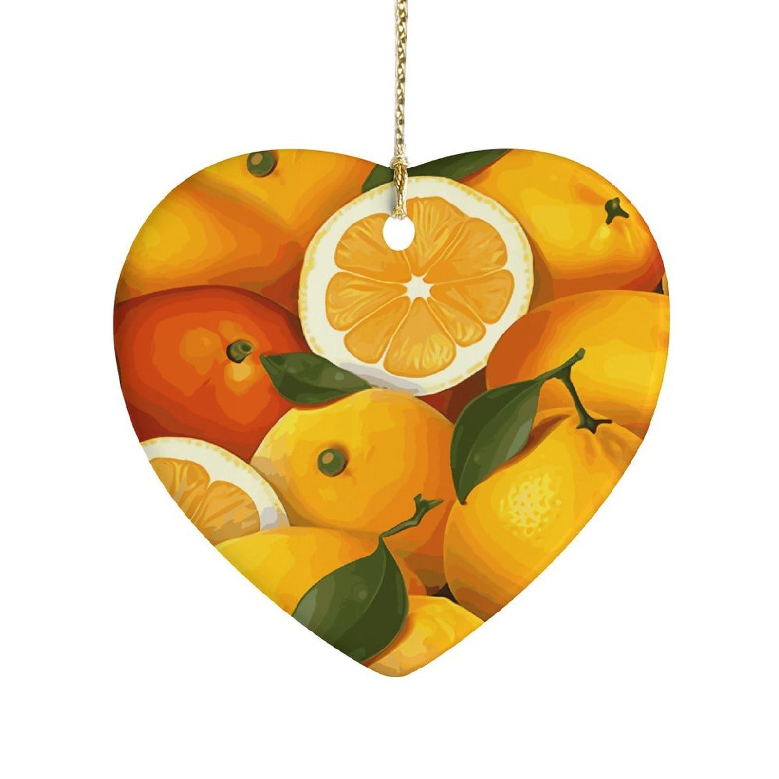 Fekiloot Style Oranges And Lemons Ceramic Ornament Home Decor Keepsake