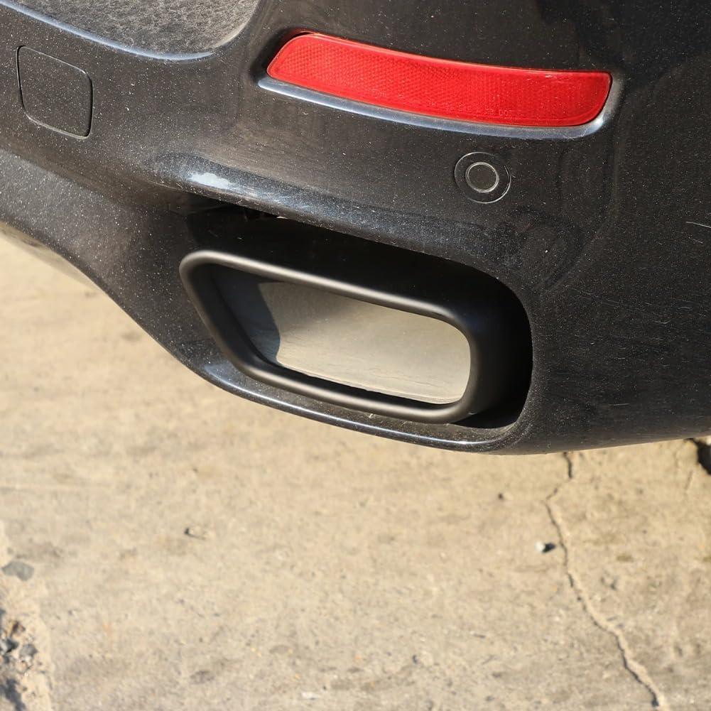 Fit for BMW X5 F15 X6 F16 2014-18 M Sports Stainless Steel Black Car Black Car Exhaust Pipe Silencer Cover Stickers Car Accessories
