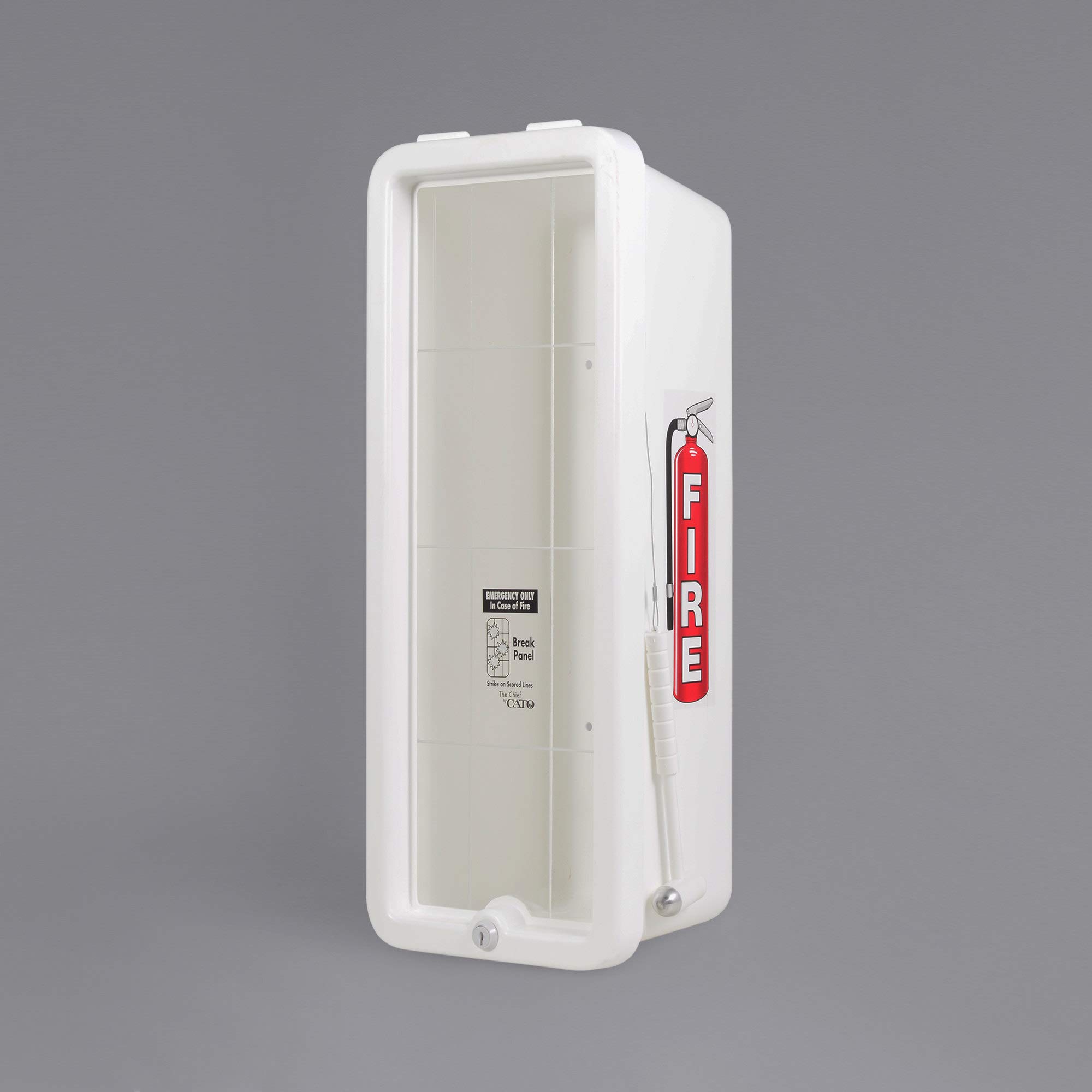 Buy White Surfaceed Fire Extinguisher with Hammer Attachment