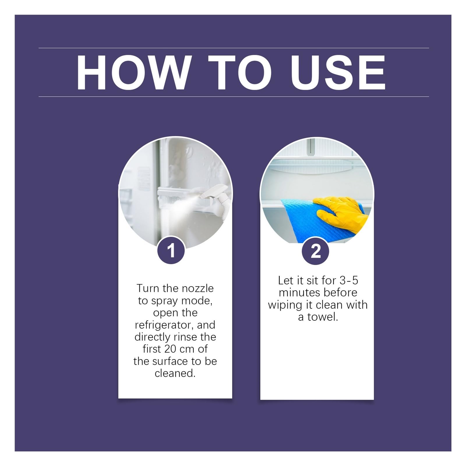 Spray Limpiador for refrigeradores de 237 ml | Elimina las manchas y refresca, dejando cada estante con un olor fresco(2pcs)