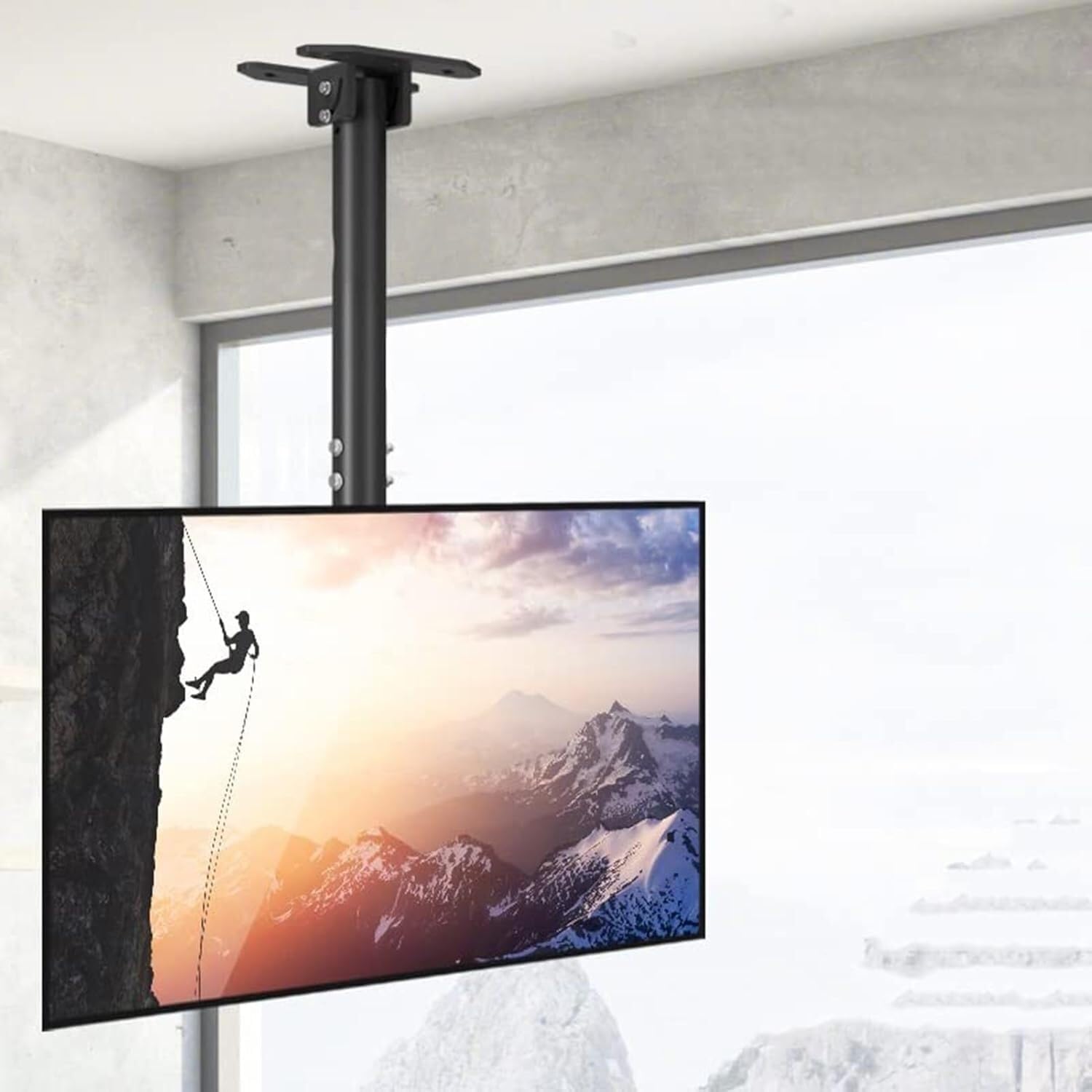 LNNW Soporte TV Pared Soporte de montaje de TV de techo ajustable, soporte de TV giratorio con inclinación y rotación de 360 ​​grados de movimiento completo, soporte de TV inclinable y giratorio