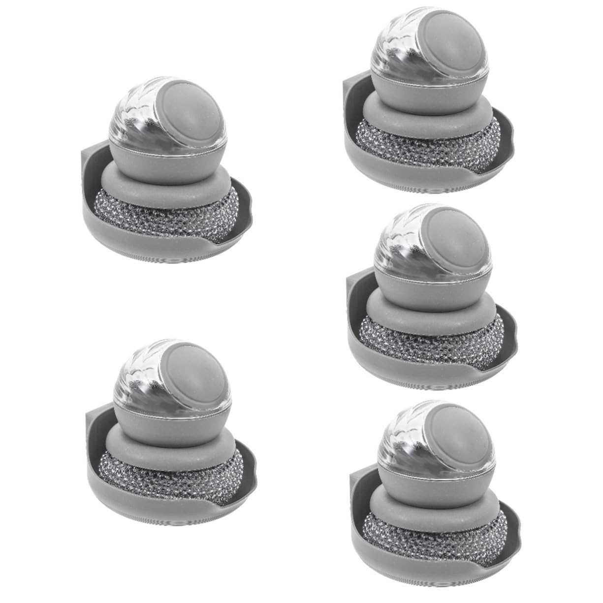 BESTOYARD 5juegos Cepillo De Limpieza De Cocina Mango Estropajo De Inoxidable para Fregar Cepillo Multifuncional para Ollas y Sartenes Herramienta De Limpieza Resistente y