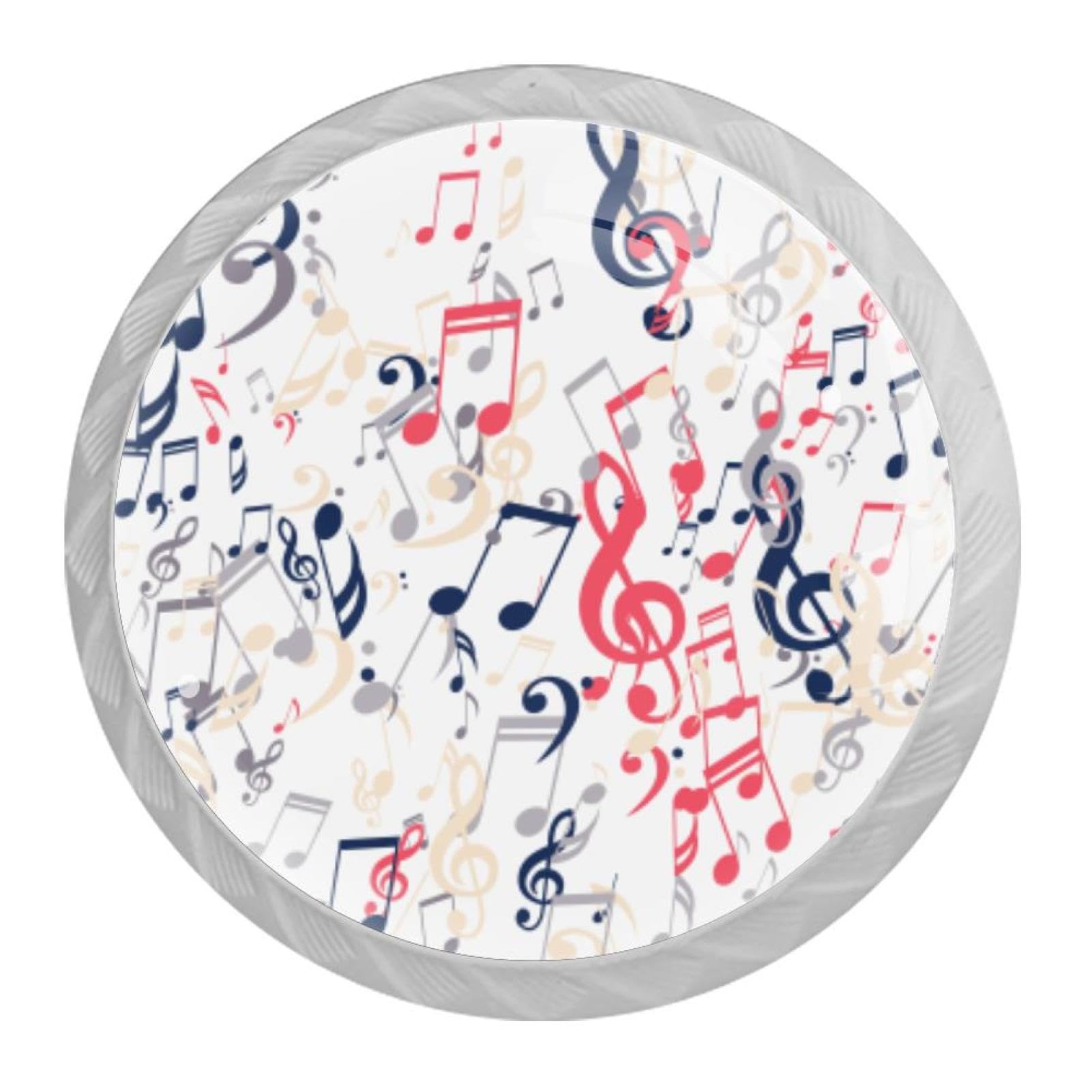 Tqmspg Multi01 4 Pieces Drawer Pulls Musical Notes Door Knobs Dresser Handles For Kitchen Wardrobe Cupboard Hardware Furniture