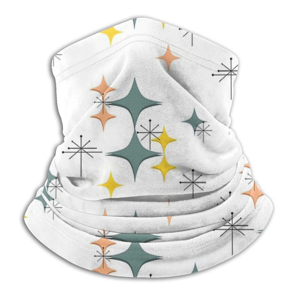 AMISTRLEL-PL Mid Century Modern Pattern Eames Atomic Diamonds Starbursts Multi-Function Neck Protectors Ear Protectors And Masks Warmth And High Performance Outdoor Scarf Hats