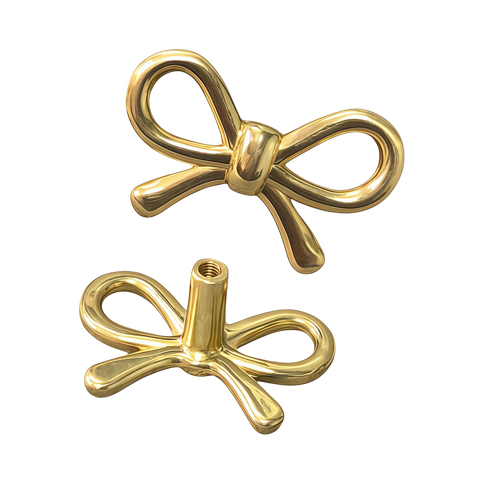 Buxuaaaa Multicolor Brass Cabinet Knob Wardrobe Pulls Unique Bowknot Shape Drawer Knob Furniture Decorative Handle Hardware Bowknot Shape Drawer Handles Dressers Replacement