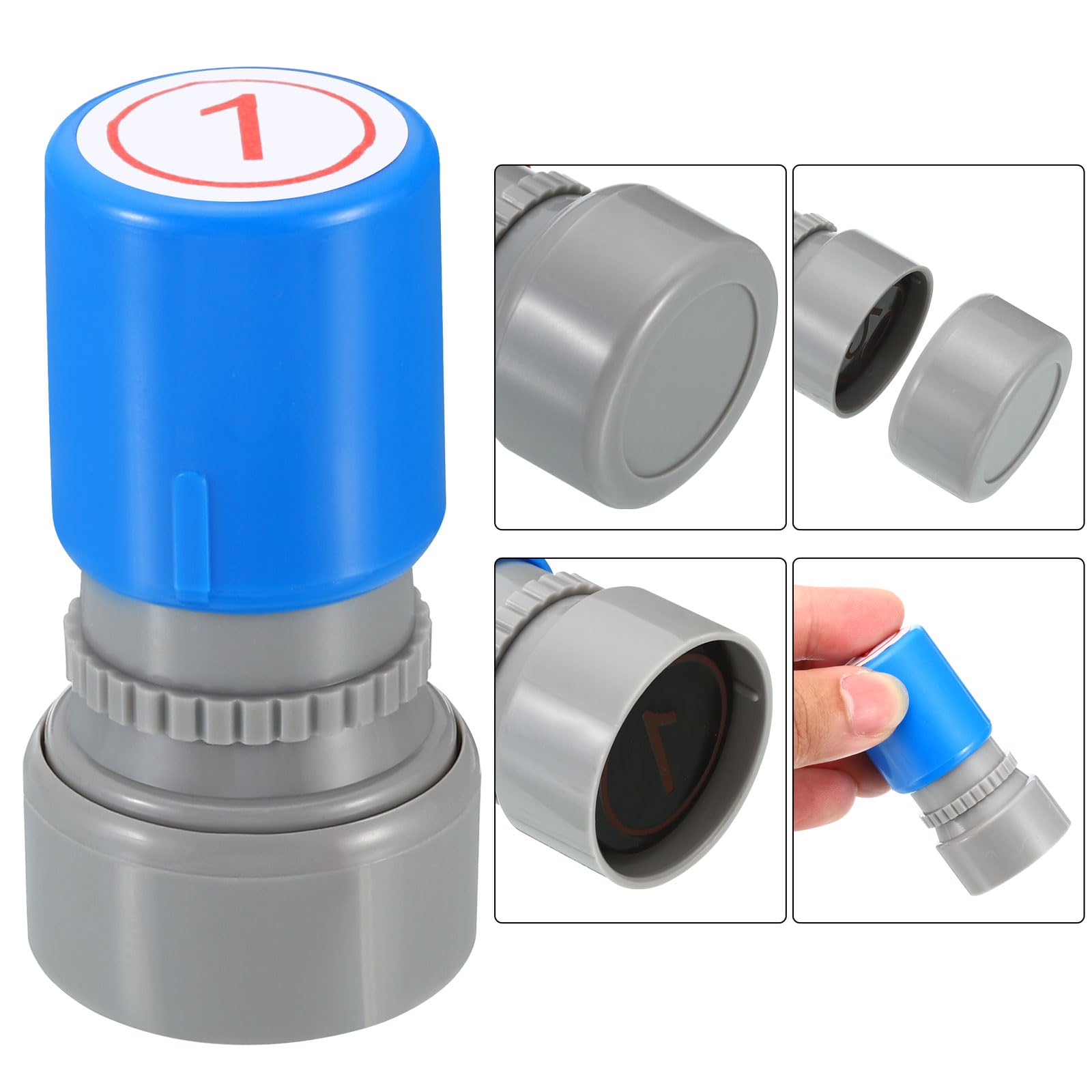 Amazon.co.jp: PATIKIL 自動インキ付き数字スタンプ 数字1番