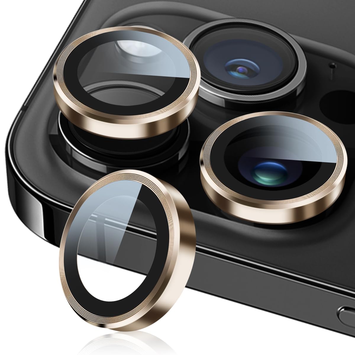 TIUYAO Camera Lens Protector for iPhone 16 Pro Max/iPhone 16 Pro, Tempered Glass Camera Lens Protector Aluminum Alloy Lens Ring Camera Cover Fit for iPhone 16 Pro/Pro Max (Gold) (B0DDBBMDW5) Amazon Price History, Amazon Price Tracker