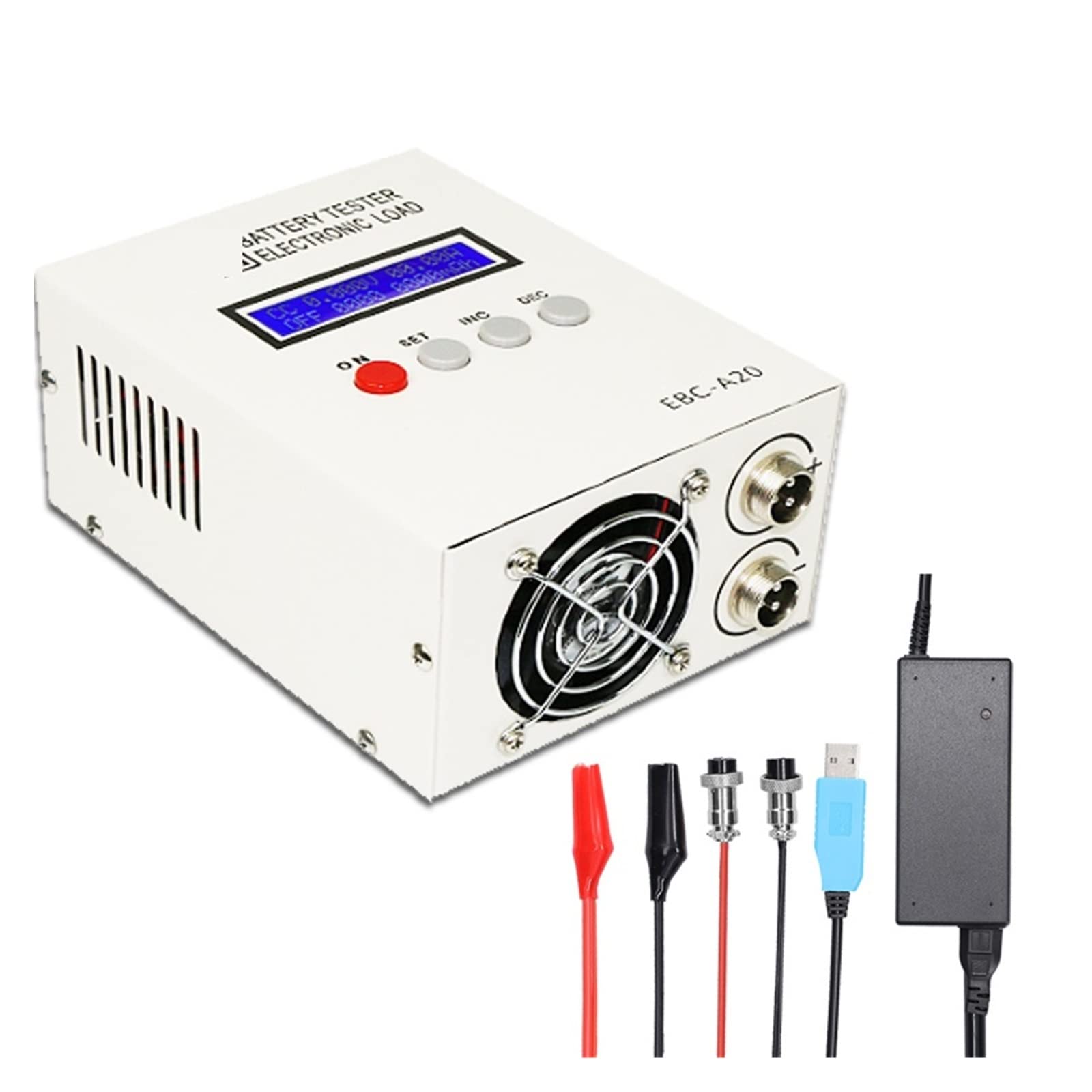 Tester Batterie, EBC-A20 Tester batteria 30V 20A 85W Tester capacità batteria al litio piombo-acido 5A Carica 20A Scarica Software for PC,Tester Pile