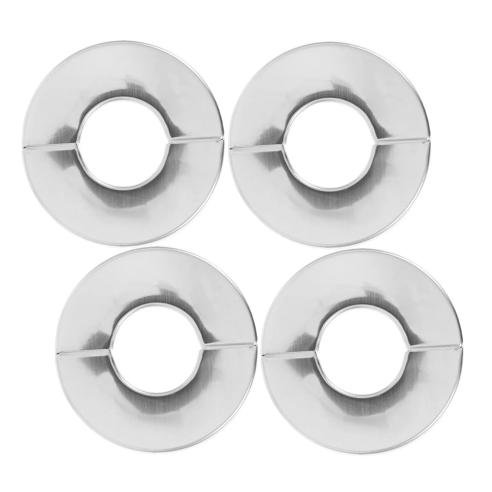 Dasjkdi One Color 8Pcs Wall Split Flange Pipe Covers Stainless Steel Decorative Escutcheon Plate For Wall Holes