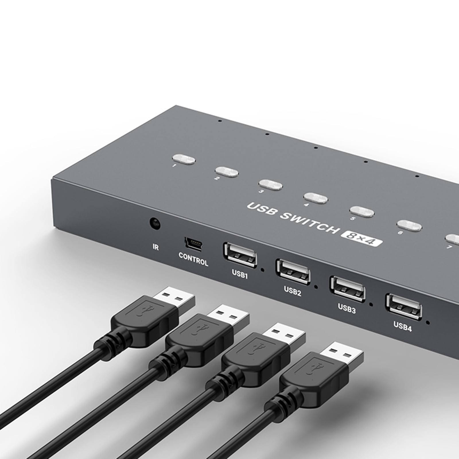 Commutatore di condivisione della stampante USB2.0, selettori manuali di periferiche del computer a 8 porte per l'uso hub di condivisione USB del computer
