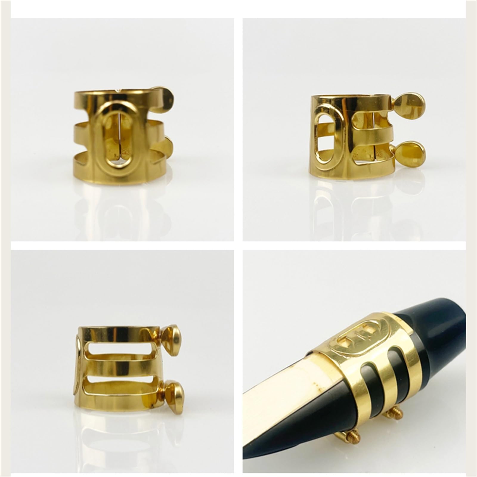Morsetto per bocchino per sassofono contralto, morsetto per ance tenore e ancia acuta in metallo, accessori per strumenti musicali(Tenor)
