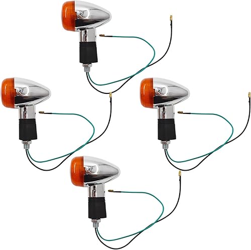 munirater Luces intermitentes universales para motocicleta, luces indicadoras ámbar intermitentes para motocicleta, luces delanteras y traseras