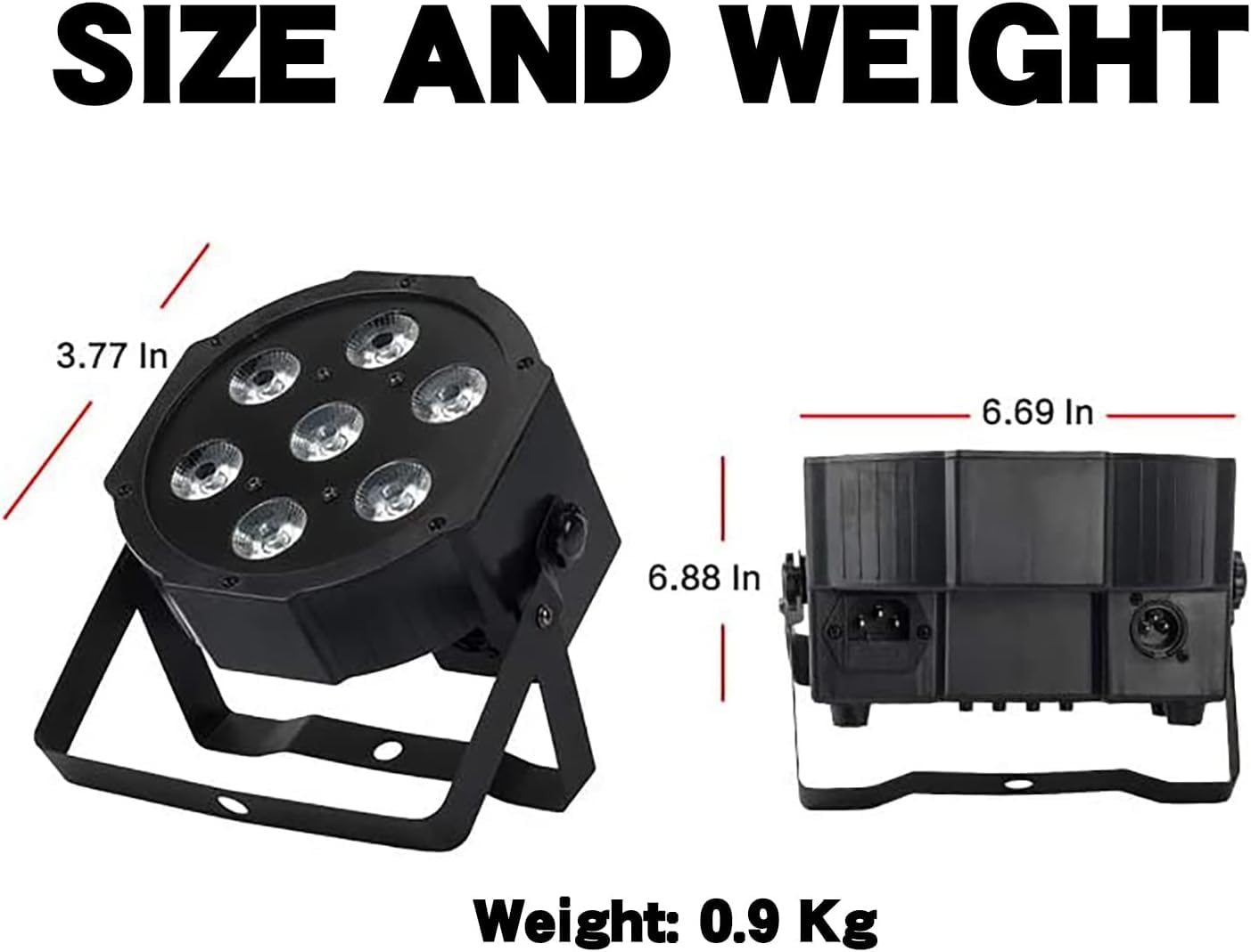 SHEHDS Par Can Lights LED 7x18W RGBWAP 6in1 Wash Stage Lights Fernbedienung und DMX512-Steuerung Uplights Sound Activated Auto Run Flat Par DJ Lights für Weihnachten, Hochzeit, Party, Disco - 2er-Pack