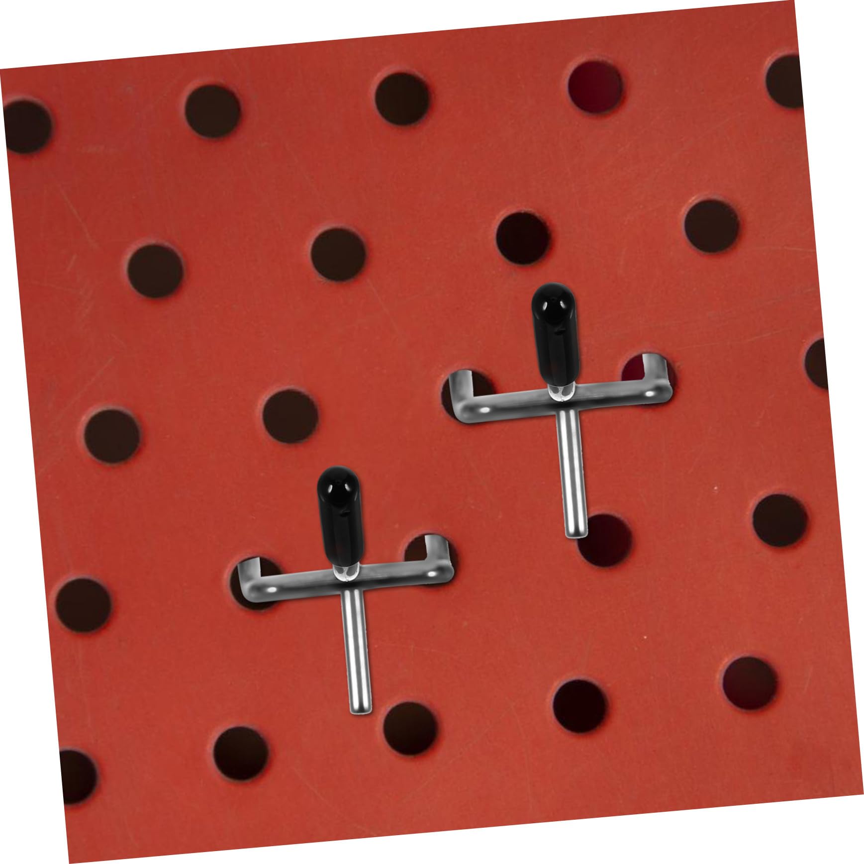 ULTECHNOVO Ganci per Pannelli Forati in Ferro 1/4 e 1/8 Pollice 50pezzi Spaziatura 2,5cm per Scaffalature Garage Ufficio e Supermercati