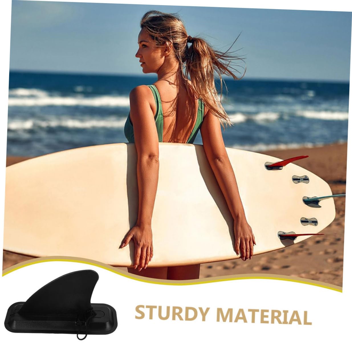 NOLITOY 2 Sets Ailerons pour Planche de Surf et Paddle Board en Plastique Noir, Séparateur d'eau Amovible Fixation Coulissante pour Meilleure Stabilité et Contrôle