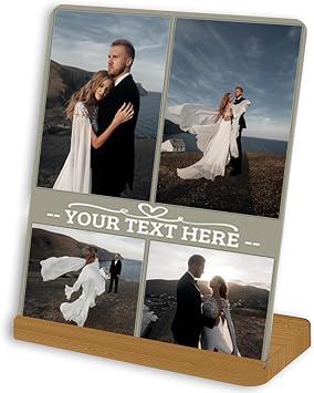 Custom Prints from Photos, Personalized Metal Prints with Your Photos, Customize Photo Prints Gifts Your Own Picture Frame for Meaningful Memories of Home Bedroom Office Deco