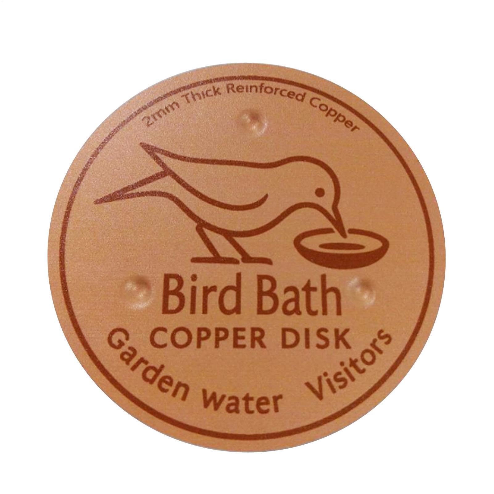 Copper Cleaning Disk - Copper Plate Cleaning Accessory, 10cm Bird Bath Purification Plate, Triple Support Water Disc, Outdoor Garden Fountain Algae Insert For Clean Safe Water All Season