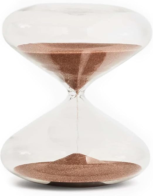 Intelligent Change Mindful Focus 30-Minute Hourglass Sand Timer, Desk Timer for Productivity and Time Management, Minimalist Timer, Decorative Gifts, 3.3 (L) x 2.9 (W) inches