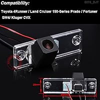 Vista 3 de Cámara de visión trasera de coche con ángulo de visión amplio de color de alta definición impermeable con visión nocturna para 4 Runner/Land Cruiser