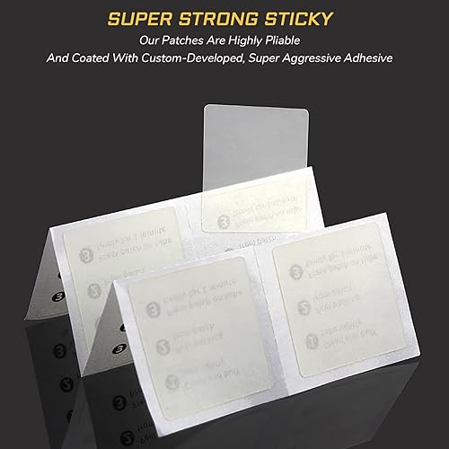Miniatura 3 de Paquete de 2 parches de reparación de pinchazos de neumáticos de bicicleta, 16 parches autoadhesivos y 2 raspadores en total para reparación de