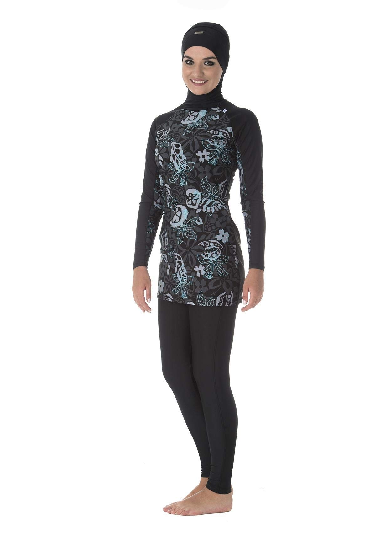 OtherVeilkini Dayisy Slim Fit Swimsuit, Black Burqini For Women