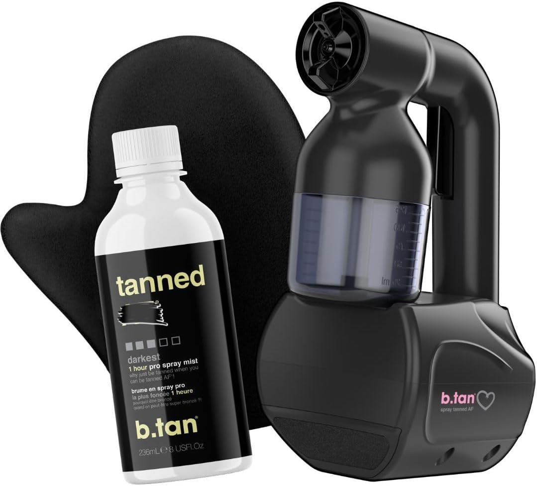 Spray Tan Kit | At Home Spray Tanning Kit, Includes Spray Tan Machine, Tanning Applicator Mitt, 8 Fl Oz Solution Mist